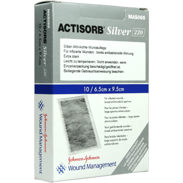 ACTISORB 220 Silver 6,5x9,5 cm steril Kompressen