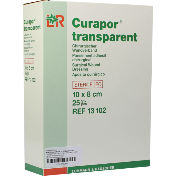 CURAPOR Wundverband steril transparent 8x10 cm
