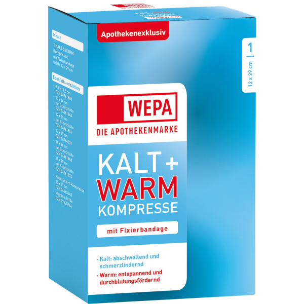 KALT-WARM Kompresse 12x29 cm mit Fixierband