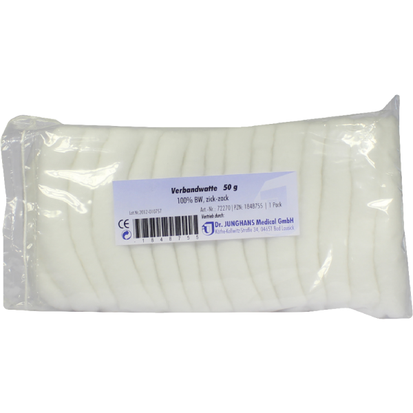 VERBANDWATTE zickzack 100% Baumwolle