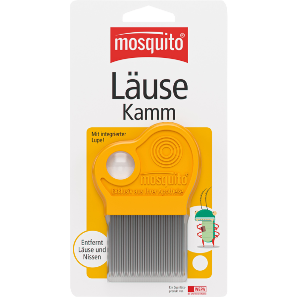 MOSQUITO Nissenkamm Metall mit Lupe