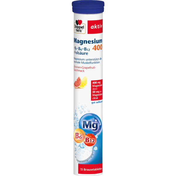 DOPPELHERZ Magnesium 400+B1+B6+B12+Folsäure BTA