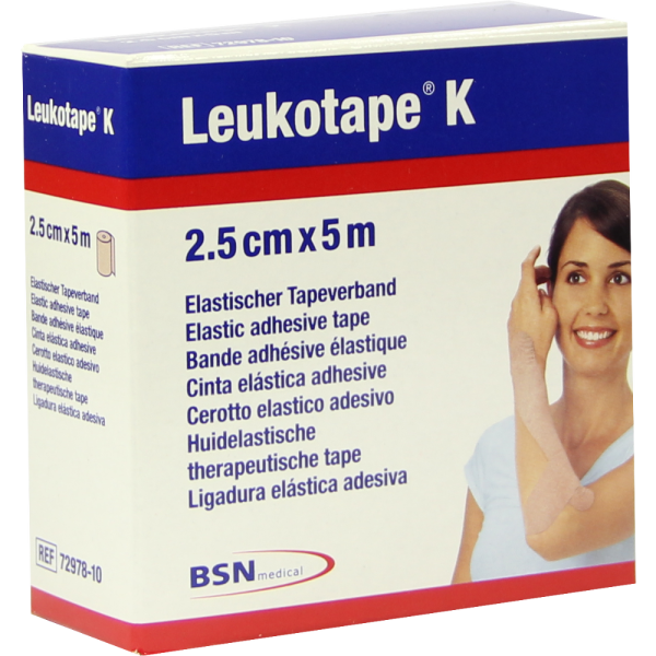 LEUKOTAPE K 2,5 cm hautfarben