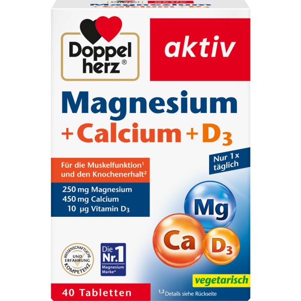 DOPPELHERZ Magnesium+Calcium+D3 Tabletten
