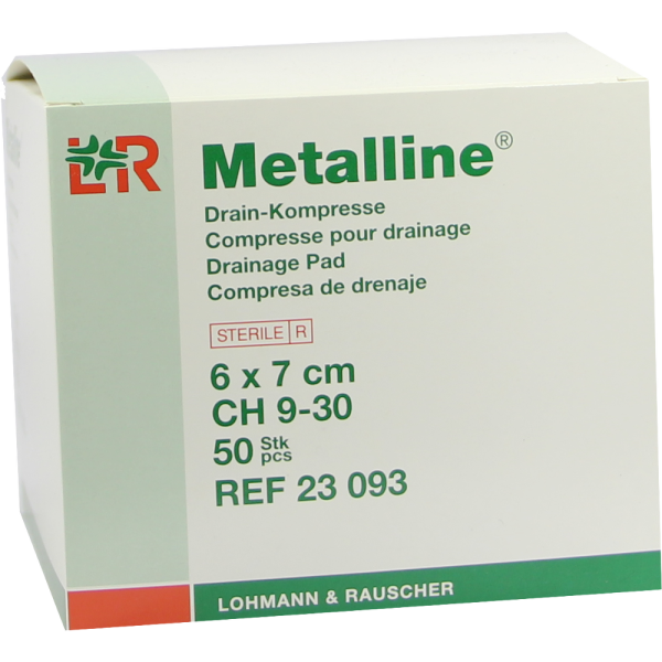 METALLINE Drain Kompressen 6x7 cm