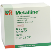METALLINE Drain Kompressen 6x7 cm
