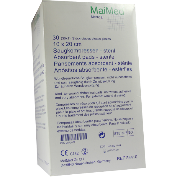 SAUGKOMPRESSEN steril 10x20 cm