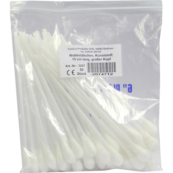 WATTESTÄBCHEN Kunststoff großer Kopf 15 cm