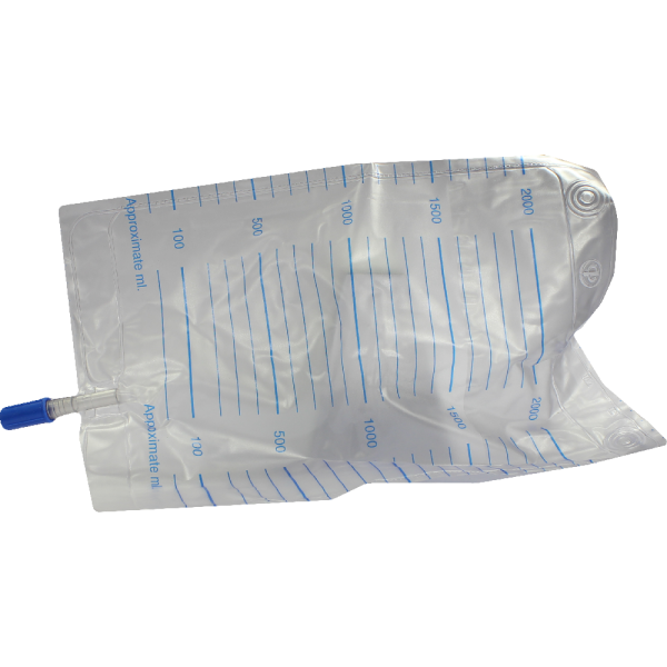 URINBEUTEL unsteril 2 l Rücklaufsp.Bodenabl.