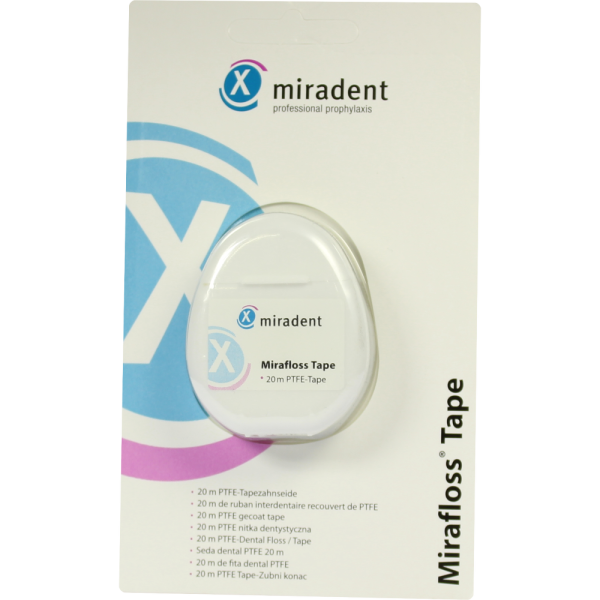 MIRADENT Zahnseide Mirafloss Tape teflonbeschicht.