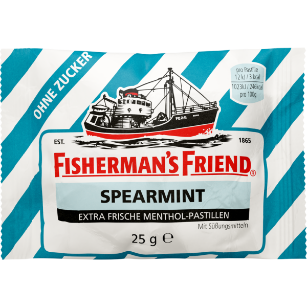 FISHERMANS FRIEND Spearmint ohne Zucker Pastillen