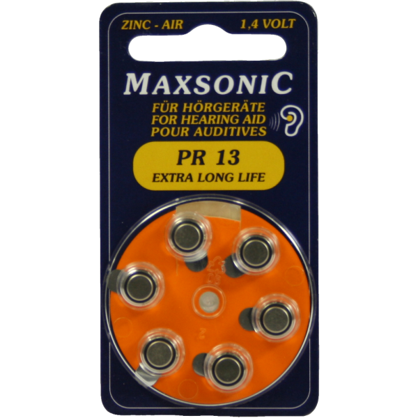 BATTERIEN f.Hörgeräte Maxsonic PR13