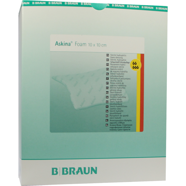 ASKINA Foam hyd.Wundaufl.10x10 cm ster.n.haft.