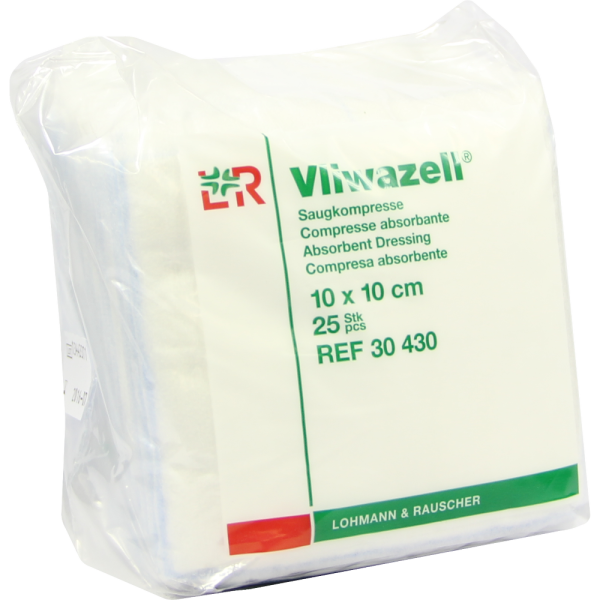 VLIWAZELL Saugkompressen unsteril 10x10 cm