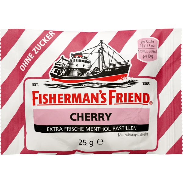 FISHERMANS FRIEND Cherry ohne Zucker Pastillen