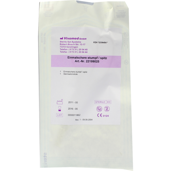 EINMAL VERBANDSCHERE steril spitz/stumpf