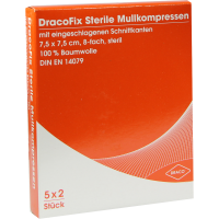 DRACOFIX PEEL Kompressen 7,5x7,5 cm steril 8fach