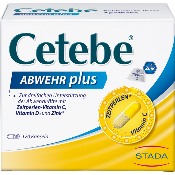 CETEBE ABWEHR plus Vitamin C+Vitamin D3+Zink Kaps.