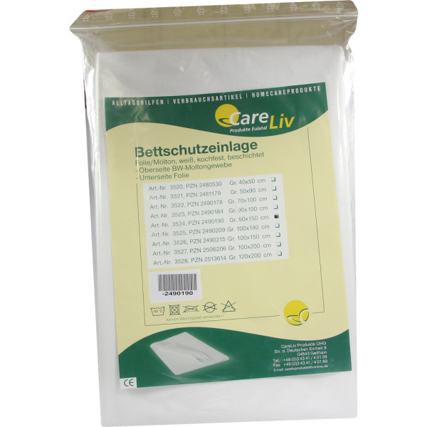 BETTSCHUTZEINLAGE Folie Molton 90x150 cm