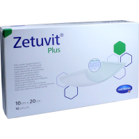 ZETUVIT Plus extrastarke Saugkompr.steril 10x20 cm