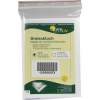 DREIECKTUCH BW 90x90x127 weiß m.Sicherheitsn.