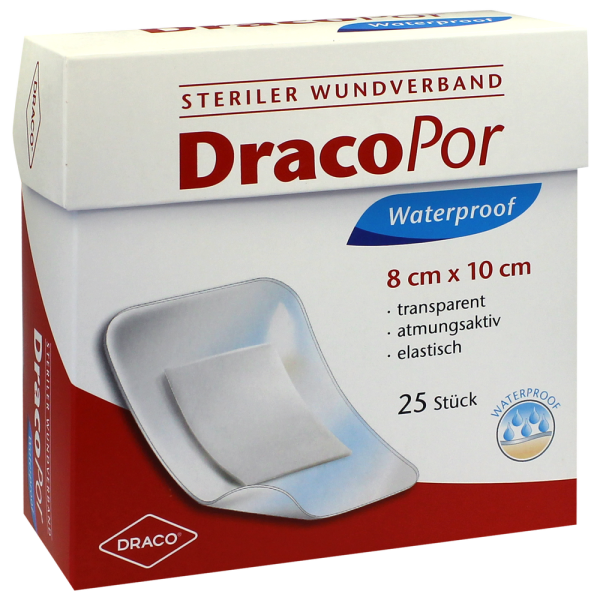 DRACOPOR waterproof Wundverband 8x10 cm steril