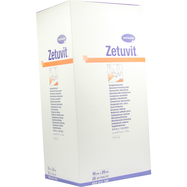 ZETUVIT Saugkompressen steril 10x20 cm