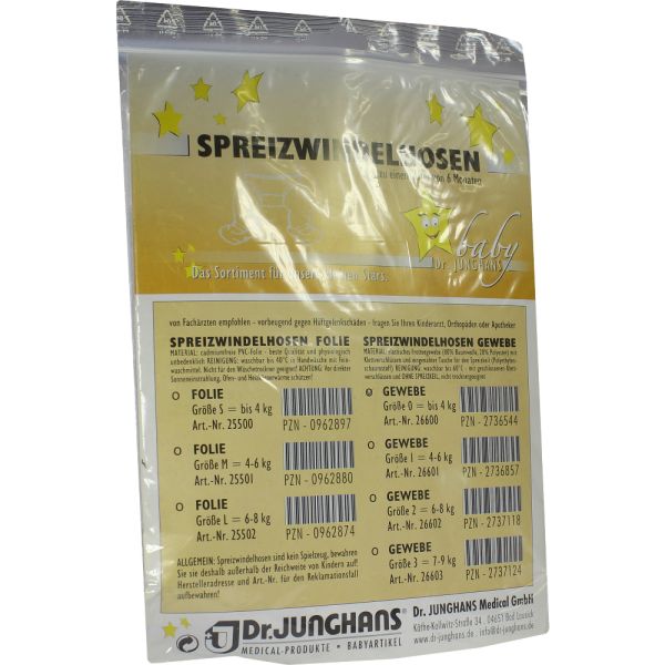 SPREIZHÖSCHEN Gewebe f.Neugeborene Gr.0