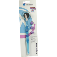 MIRADENT Plaquetest Mira2+Spiegel blau transparent