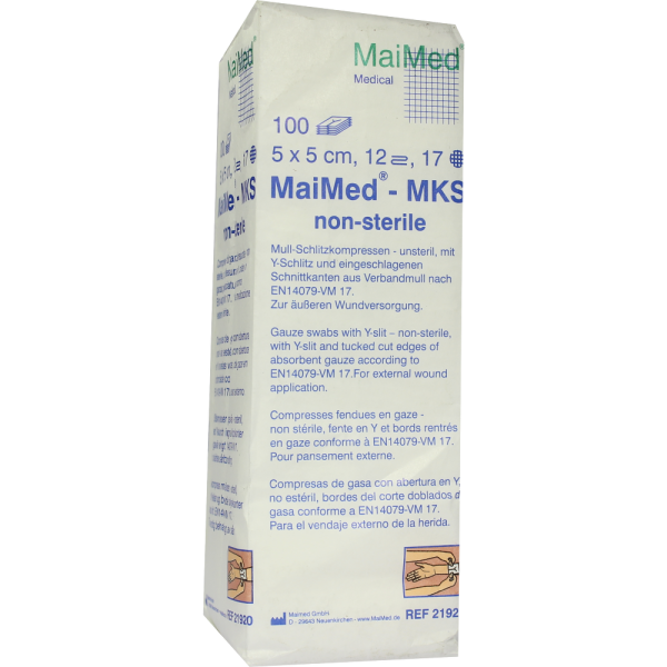 SCHLITZKOMPRESSEN 5x5 cm unsteril 12fach