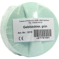 GEBISSDOSE mit Einsatz u.Deckel grün