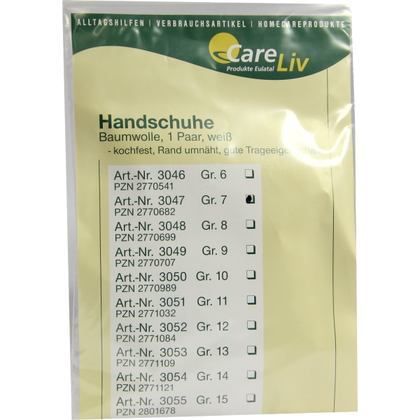 HANDSCHUHE Baumwolle Gr.7