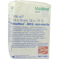 SCHLITZKOMPRESSEN 10x10 cm unsteril 12fach