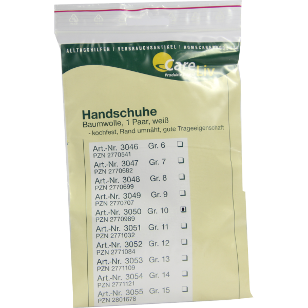 HANDSCHUHE Baumwolle Gr.10