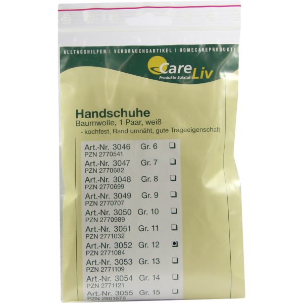 HANDSCHUHE Baumwolle Gr.12