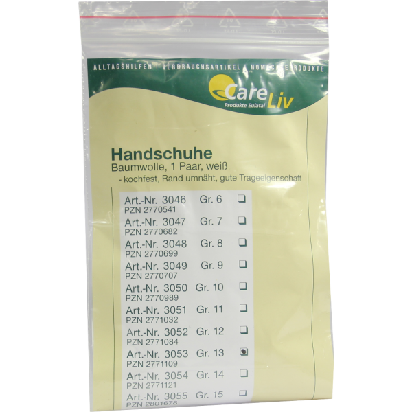 HANDSCHUHE Baumwolle Gr.13