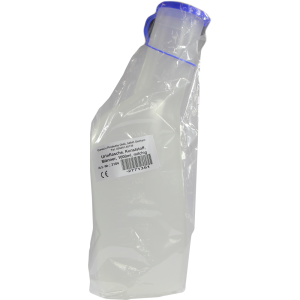 URINFLASCHE Mann Kunststoff 1 l m.Verschl.milchig