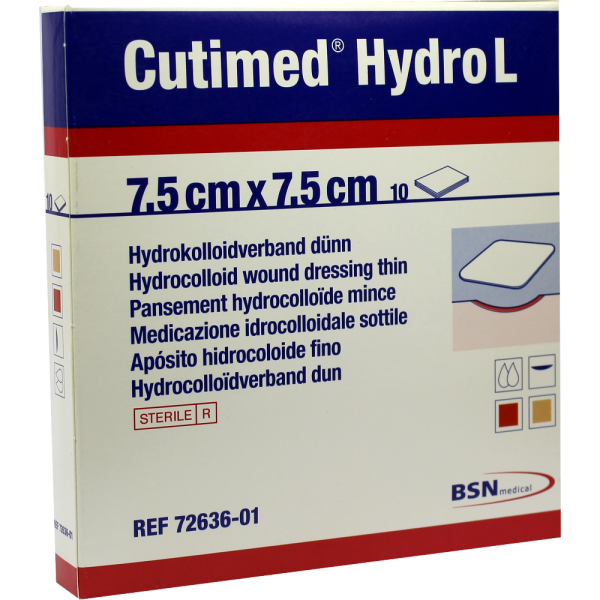 CUTIMED Hydro L Hydrokolloidverb.dünn 7,5x7,5 cm