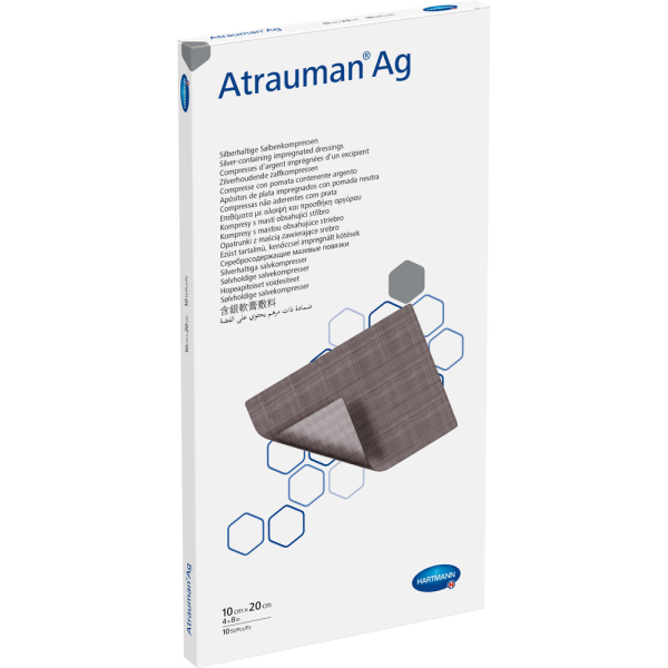 ATRAUMAN Ag 10x20 cm steril Kompressen
