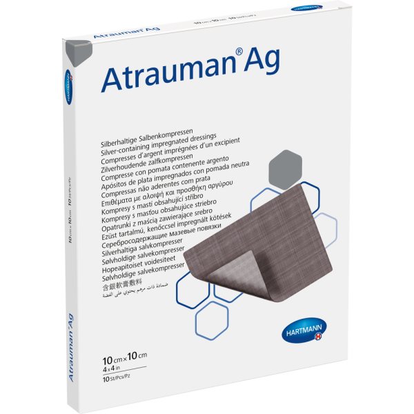 ATRAUMAN Ag 10x10 cm steril Kompressen