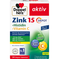 DOPPELHERZ Zink 15 mg+Histidin+Vit.C Depot aktiv