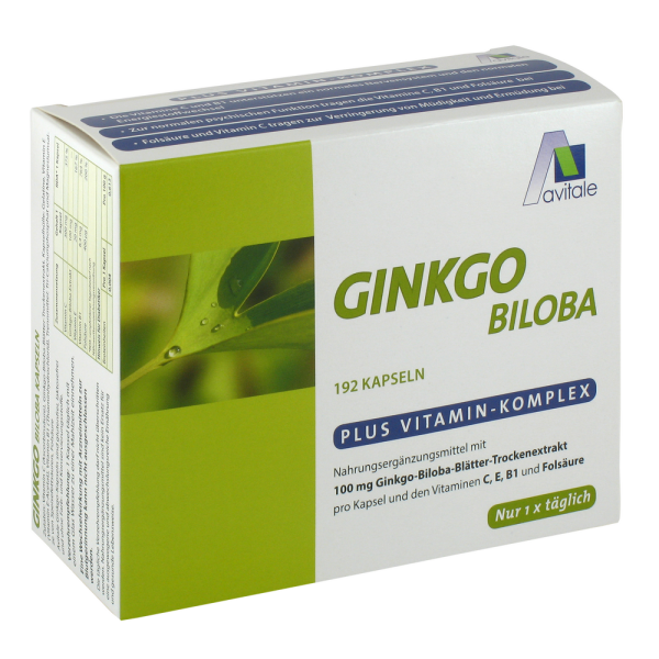 GINKGO 100 mg Kapseln+B1+C+E