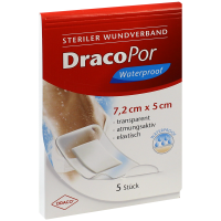 DRACOPOR waterproof Wundverband 5x7,2 cm steril