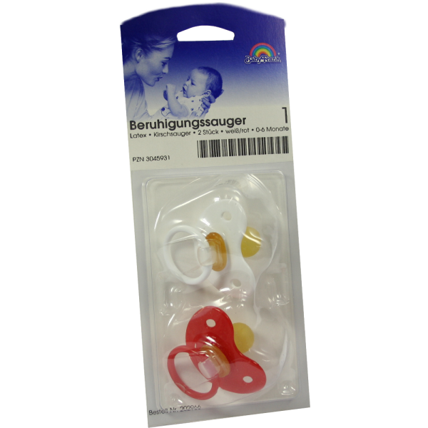 SAUGER Kirsche Latex Gr.1 0-6 Mon.weiß/rot