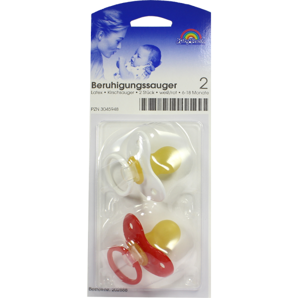 SAUGER Kirsche Latex Gr.2 6-18 Mon.weiß/rot