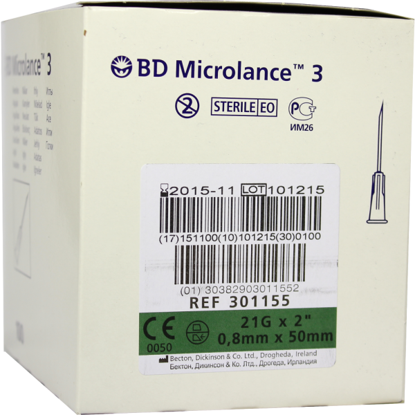 BD MICROLANCE Kanüle 21 G 2 0,8x50 mm