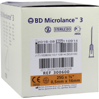BD MICROLANCE Kanüle 25 G 5/8 0,5x16 mm