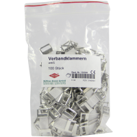 VERBANDKLAMMERN weiß mit Gummiband