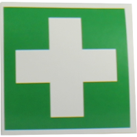 GRÜNES KREUZ Aufkleber Verbandkasten