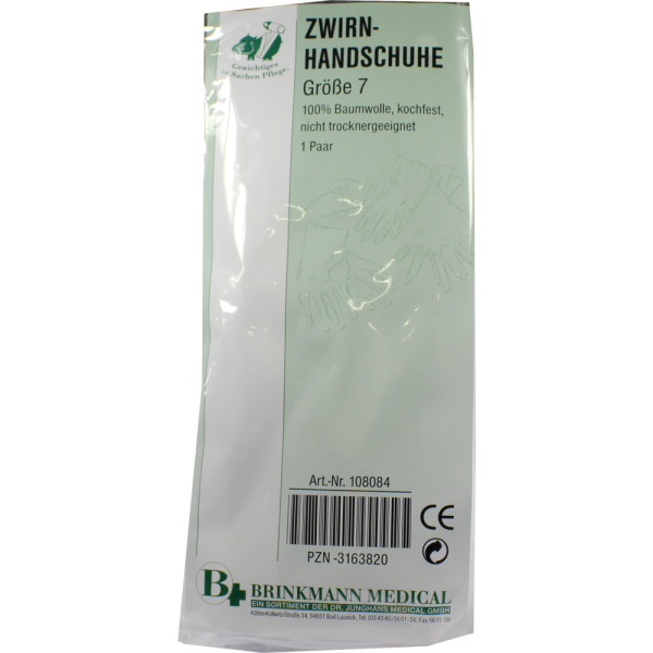 HANDSCHUHE Zwirn BW Gr.7 weiß